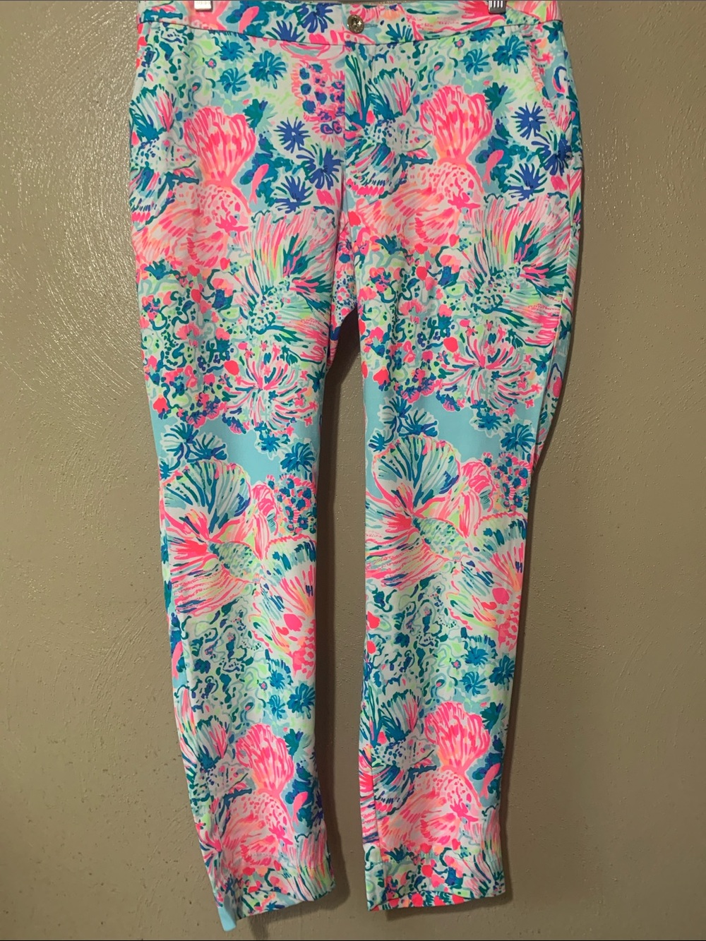 Lilly Pulitzer size 8 Bright Floral Alina Pants  - Pink & Blue NWT